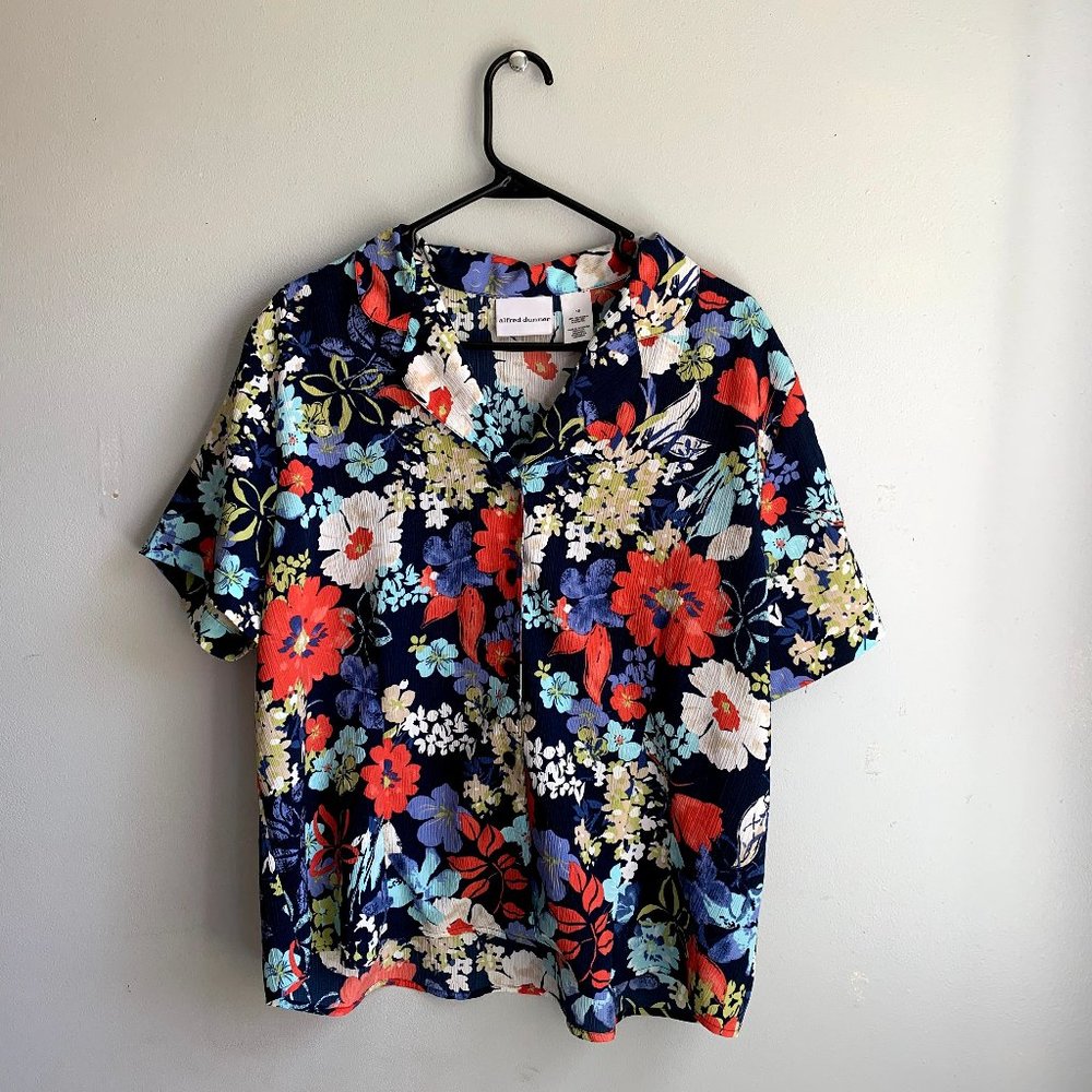 Alfred Dunner Floral Button Down